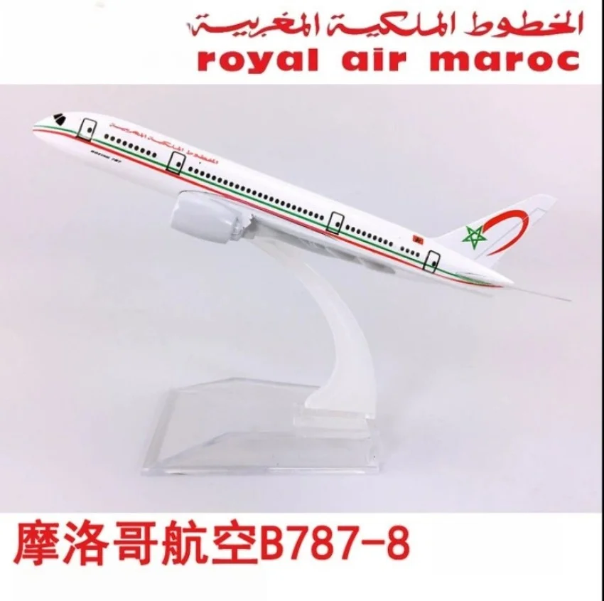 

Модель самолета Royal Air Maroc B787, 16 см, металлическая, масштаб 1/400, игрушечные самолеты для детей, коллекционный подарок для любителей авиации