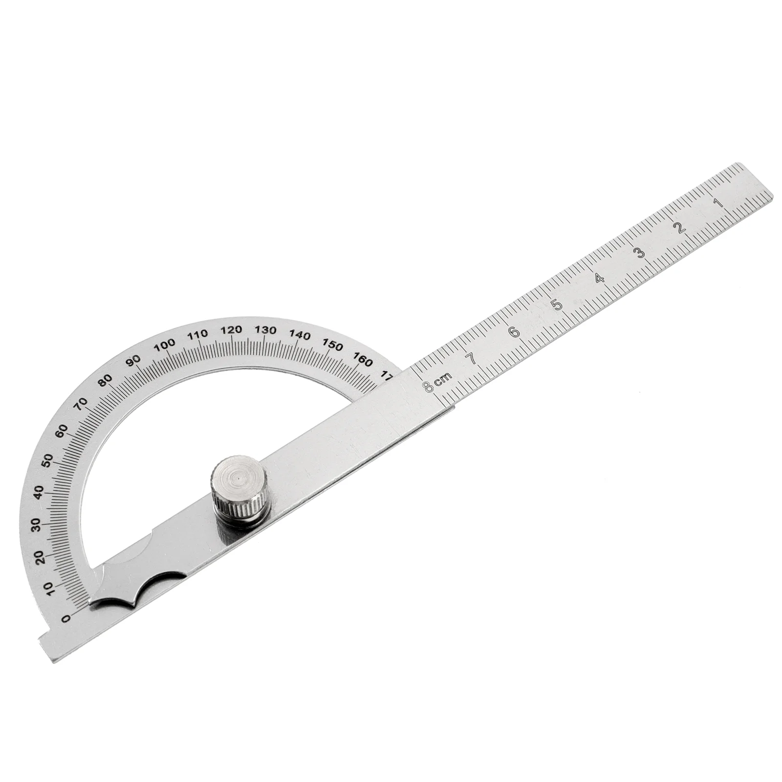 

Angle Gauge Engineer Protractor Gauges Stainless Steel Ruler Finder 0-180°Round Head Two Arm Measure Tool