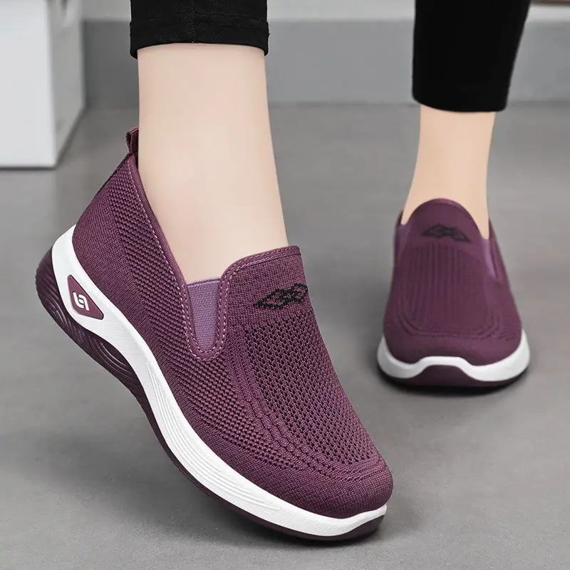 Fashion Shoes For Woman Cotton Flats Breathable Slip On Ballet Flats Women\'s Summer Footwear Barefoot Sports Sneakers Espadrille