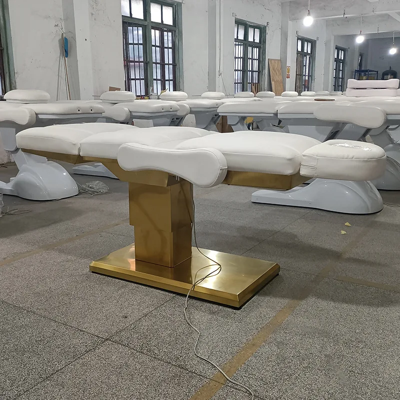 Manufacturer foreign trade gold base electric beauty bed beauty salon medical beauty injection bed folding lifting dental examin