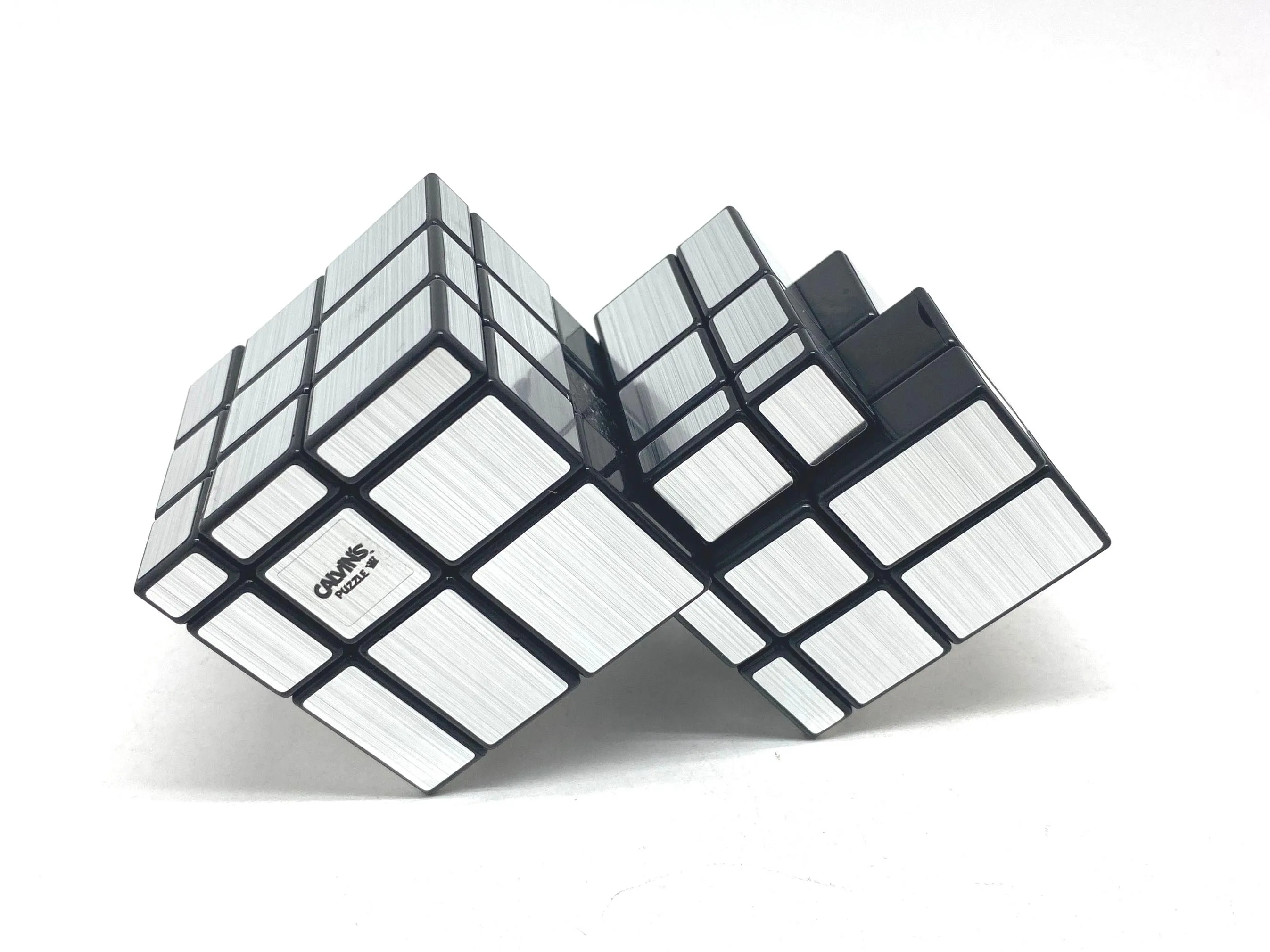 Calvin Specchio Doppio Cubo Adesivo Cubo Magico Forma Strana Cubo di Velocità Puzzle Professionale Giocattolo Regalo per Bambini Cubo Magico Puzzle