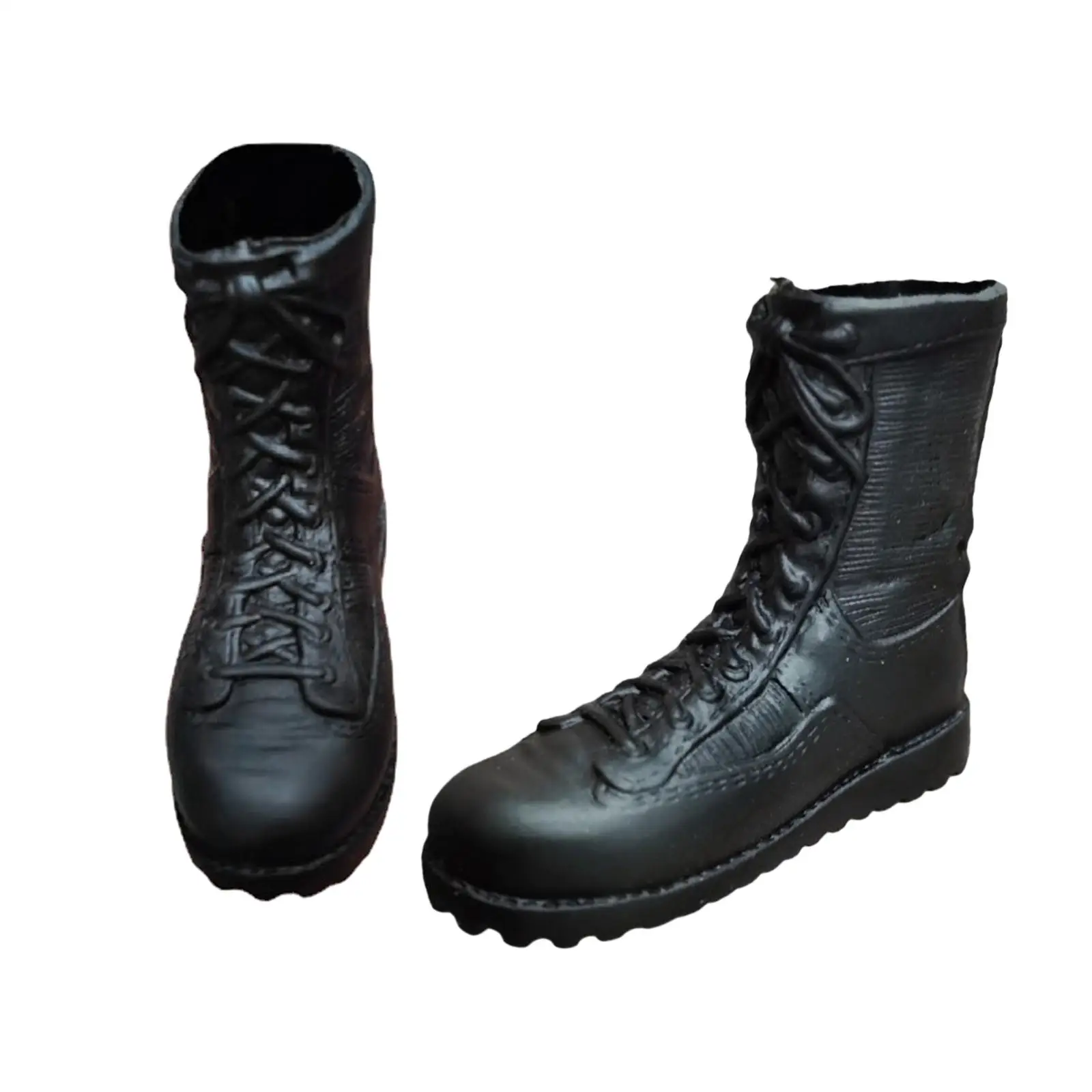 1:6 Mans Soldier Shoes Combat Boot Black for 12'' inch Doll Figures Costume