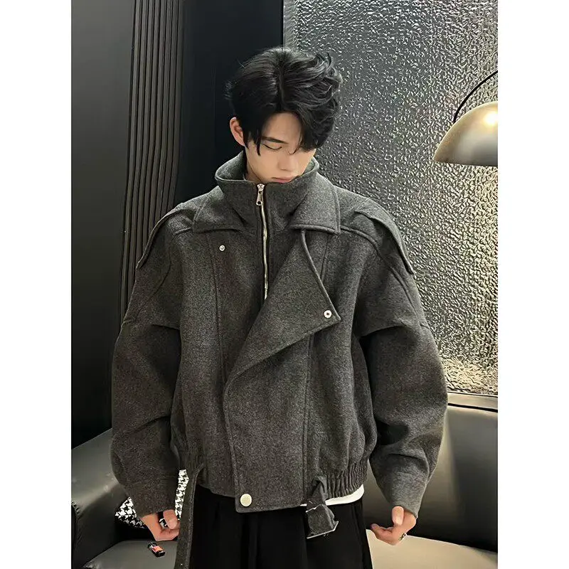 

Wool Blend Jacket Man Oversize Mens Leatherworking Craft Art Creative Expression Handmade Artisan Traditional Cultural Tool Cool