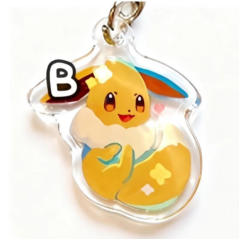 Акриловый брелок с персонажами Eevee, Yamper, Pachirisu, Plusle, Azumarill, Audino, Swirlix, Furret, Slurpuff, Alolan Vulpix – идеальный подарок для фанатов