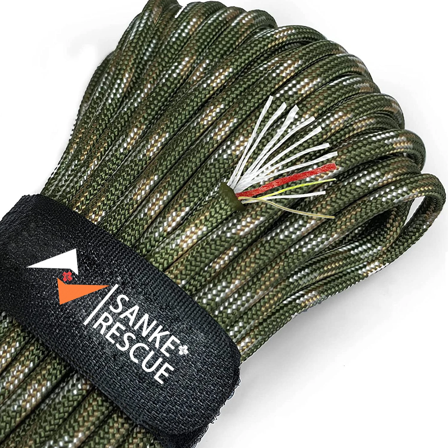 Paracord Survival Parachute Fire Cord Survival Ropes 11-in-1 U.S.Military Type with Integrated Fishing Line Fire-Starter Tinder