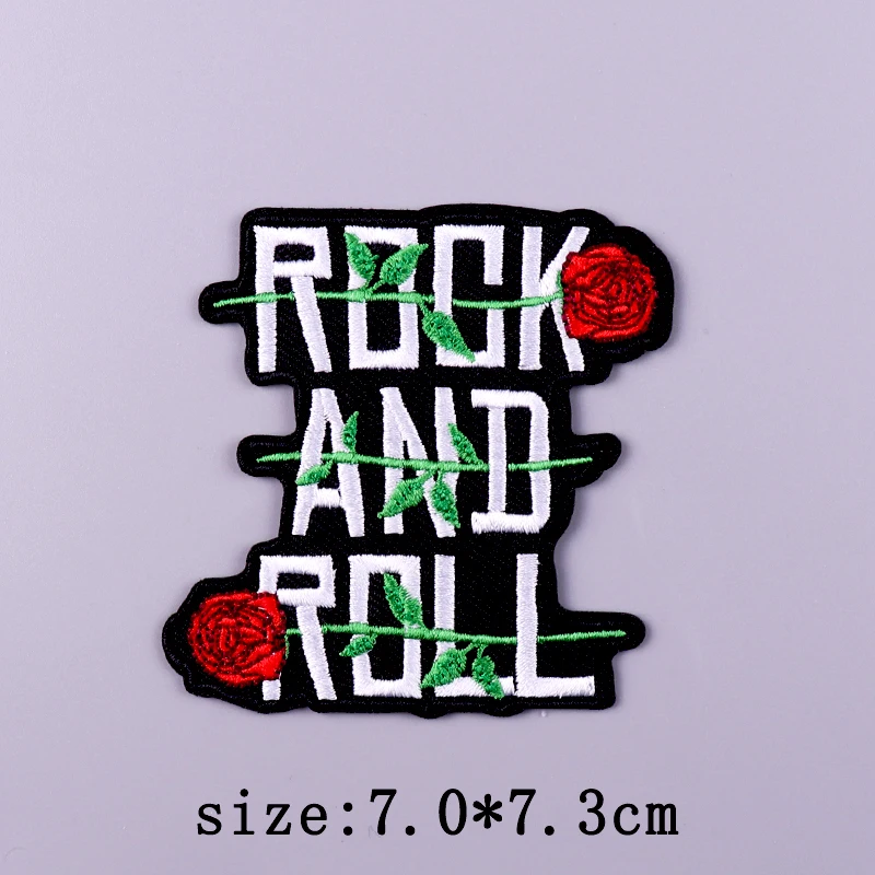Punk Skull Patch Iron On Embroidered Patches For Clothing Thermoadhesive Patches On Clothes Hook Loop Patch For Clothes Stickers