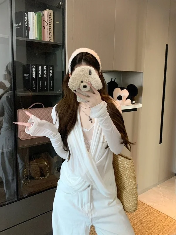 

Slim Fit Long Sve T-irt Women's Spring 2026 New Sle Beautiful Base irt Pure Color Boting Top for Young Girls