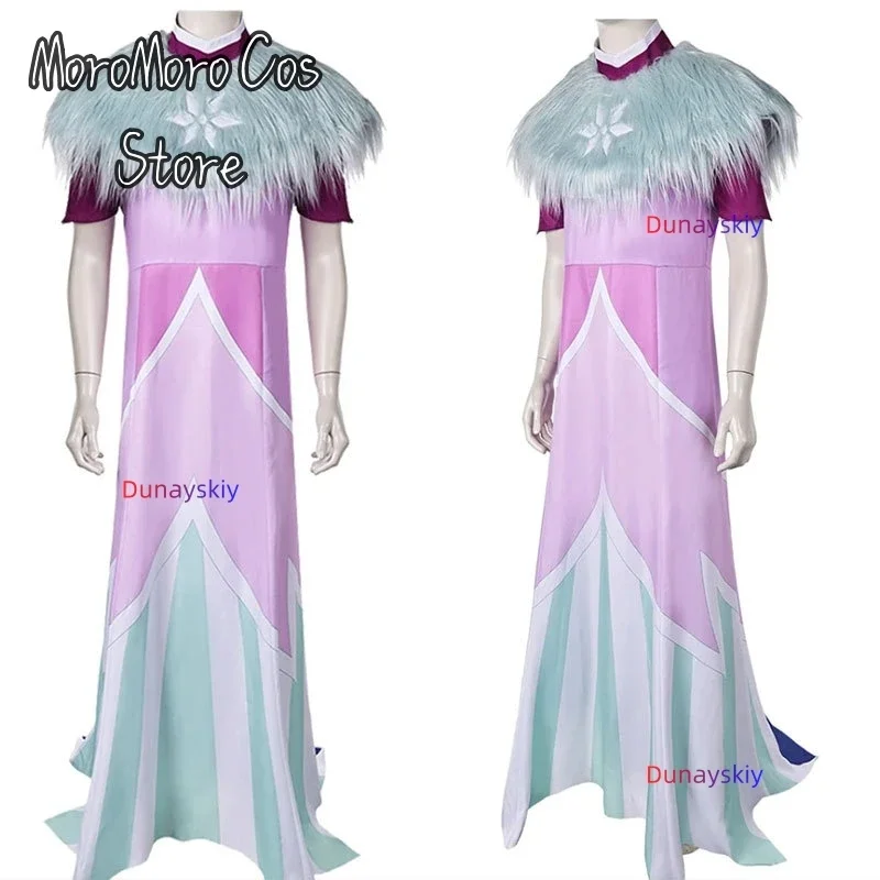 CosplayCartoon Helluva Cosplay Boss Andrealphus disfraz de juego de rol Falda larga chal de piel uniforme de fiesta de Halloween carnaval papel Pla