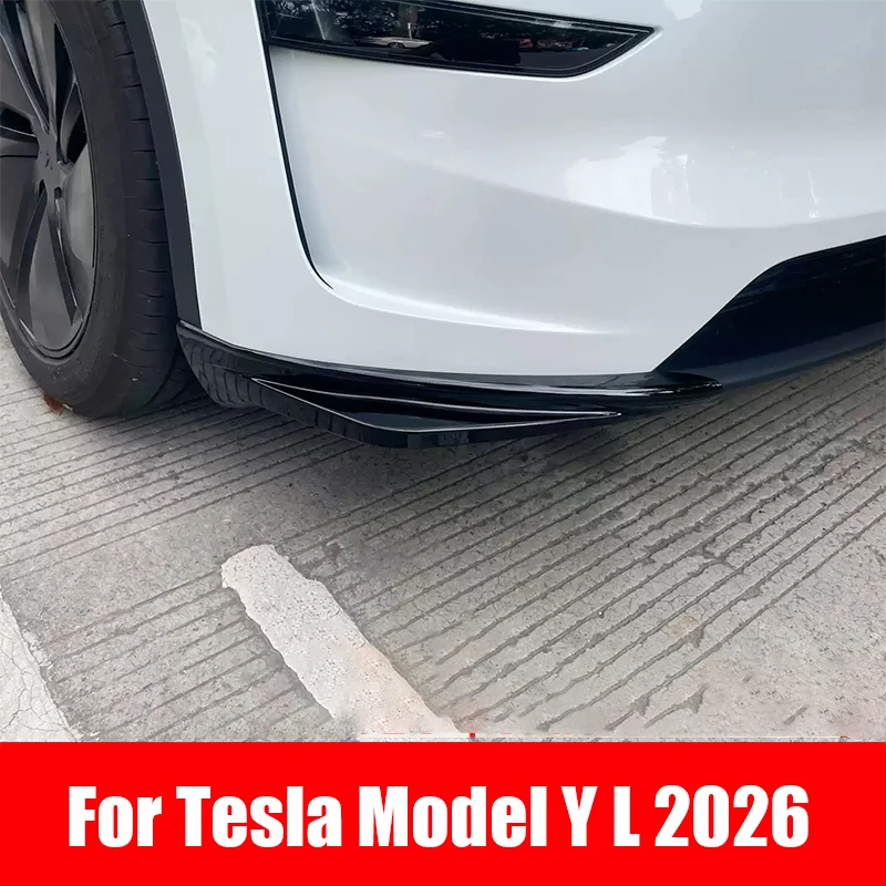 For Tesla Model Y L 2026 Car front bumper decorative corner protector ABS material exterior modification part