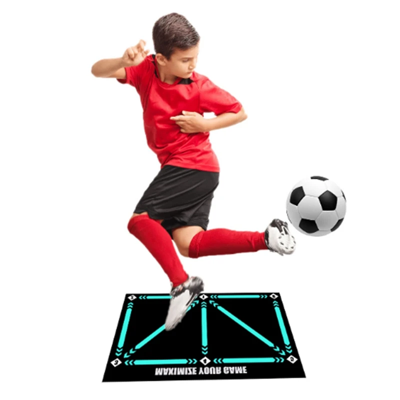 Soccer Footwork Training Pad Set Portable Dribbling Sports Aid Durable Soccer Mat