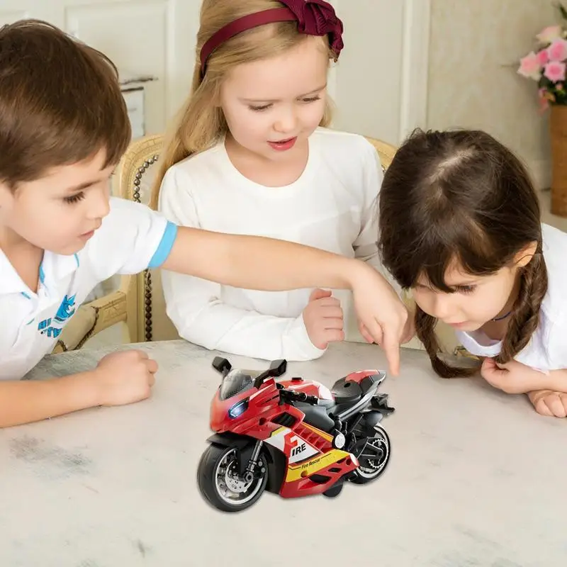 Toy Motorcycle Electric Toy Motorcycle Figure Kit Mini Powered Play Toy Motorbike With Sound And Light For Kids And Adults