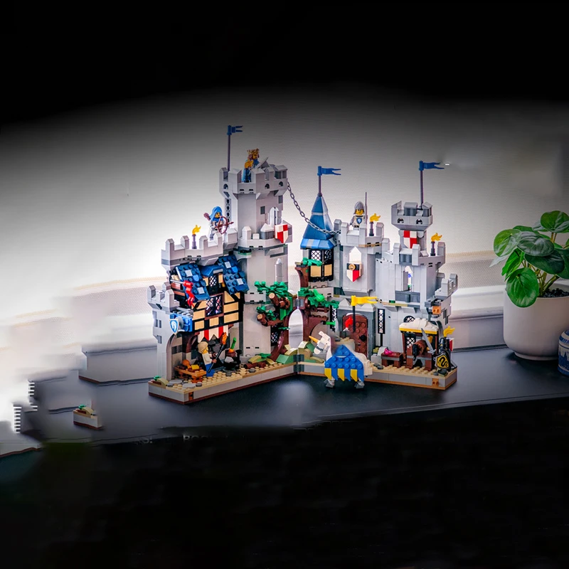 Exquisite Neue Produkt MOC Baustein Modell Ritter Schloss Buch Ecke Technologie Modulare kinder Spielzeug Geschenk DIY Set