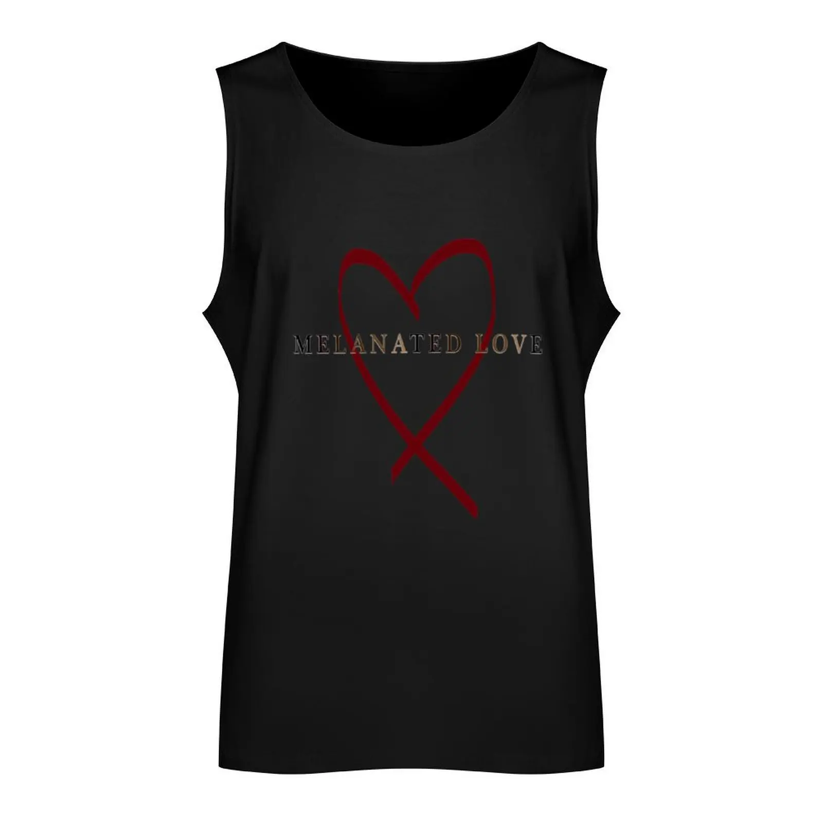 Heart Melanated Love Tank Top Japanese t-shirt T-shirt male male top