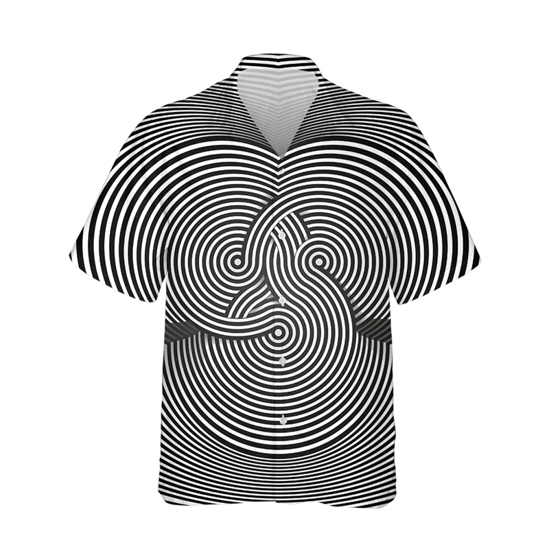 Men's Clothing Shirts Optical Illusion 3D Graphic Printed Shirts Outdoor Street Long Sleeve Apparel Sports Designer Casual Tees