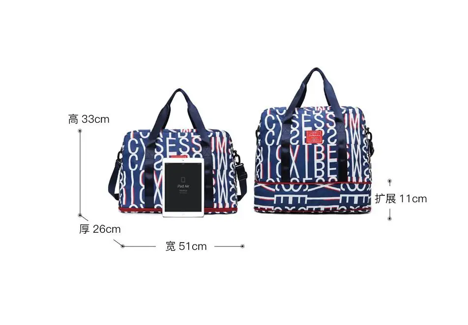 New Fashion Portable Sports and Fitness letter handbag Wholesale Large Capacity Waterproof Travel Luggage Storage vip Bag