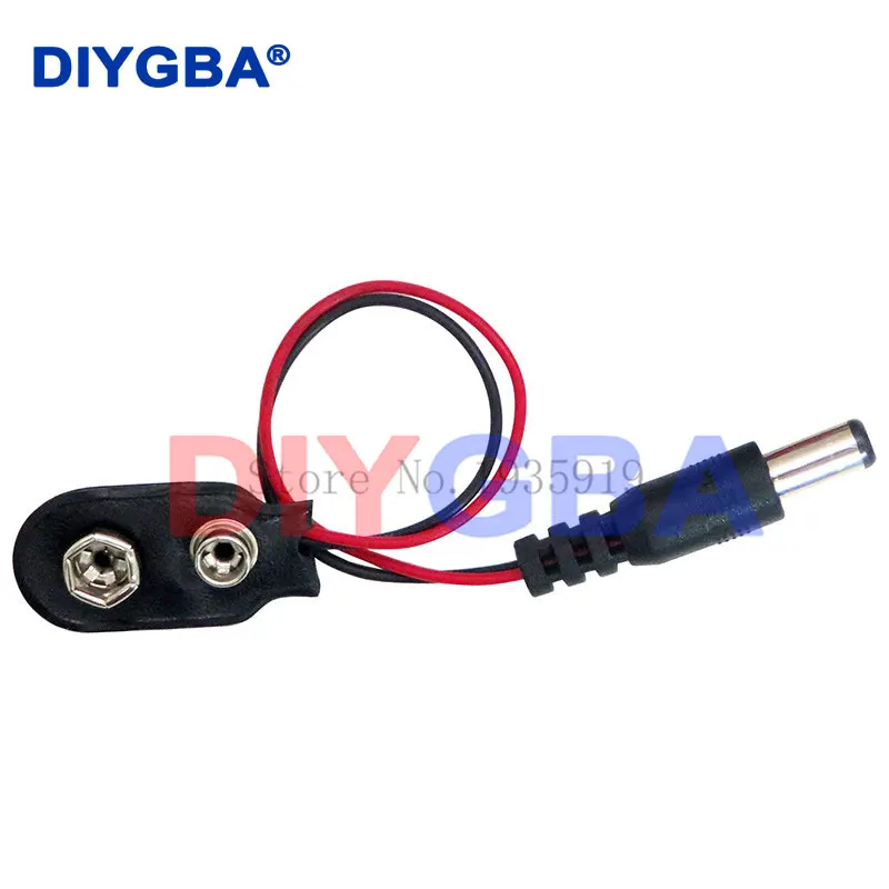 DC 9V Battery Button Power Cable Battery Buckle Snaps Power Cable Connector DC 5.5*2.1 For Arduino Diy