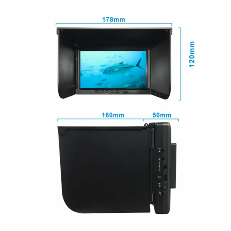 7 inch 720p IPS HD Screen Fish  AHD Visual furuno Fish Finder