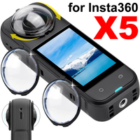 X5 Premium Lens Guard for Insta360 X5 HD Clear Rotating Tempered Glass Lens Protector Cover for Insta 360 X5 Protective Caps