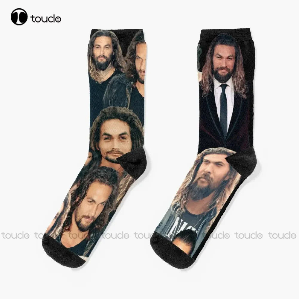 Jason Momoa Orignal Willow Days Collage  Boys Street Skateboard  Creative Funny Socks Colorful