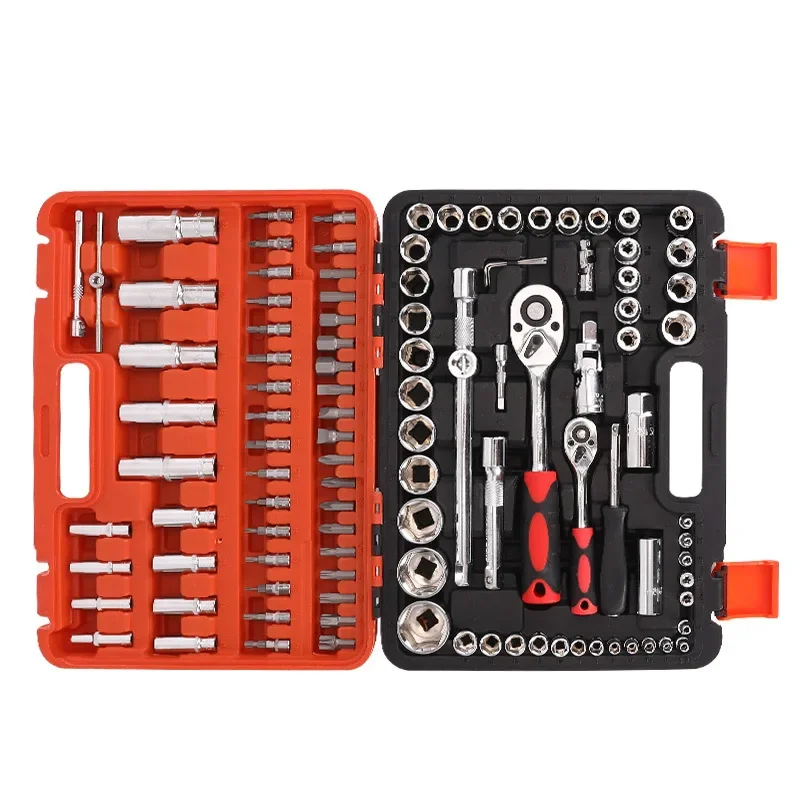 108 Pcs Set Bit Socket Hardware Wrench Tool Auto Parts Car Repair Tool Car Sleeve Suit Multifunction Automobiles Hand Tool Sets