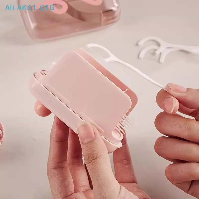 Hot Dental Type Floss Storage Box Bounce Out Design Dental Floss Dispenser Refillable Teeth Cleaning ToothPick With Teeth Sticks
