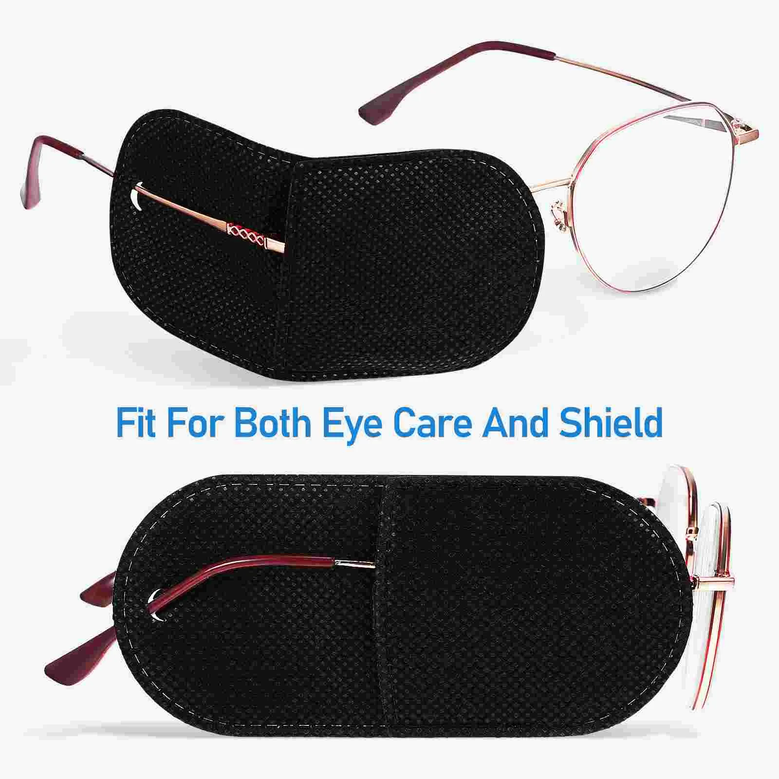 12pcs Black Patches for Glasses Non woven Kids Boys Girls Home Trip Lazy Eye Training Amblyopia Single Patch Gifts