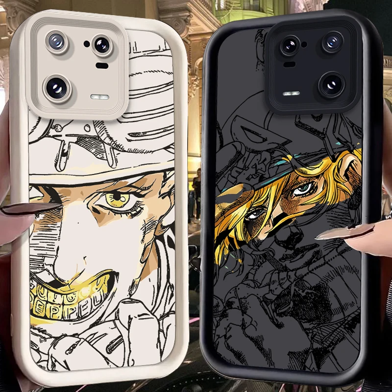 حافظة J-JoJo's Bizarre Adventure لهاتف Xiaomi Mi 15 Pro 14 14T 13 13T 12 11 Lite 11T POCO X7 X6 5G X5 X3 NFC F6 F5 4G غطاء Funda