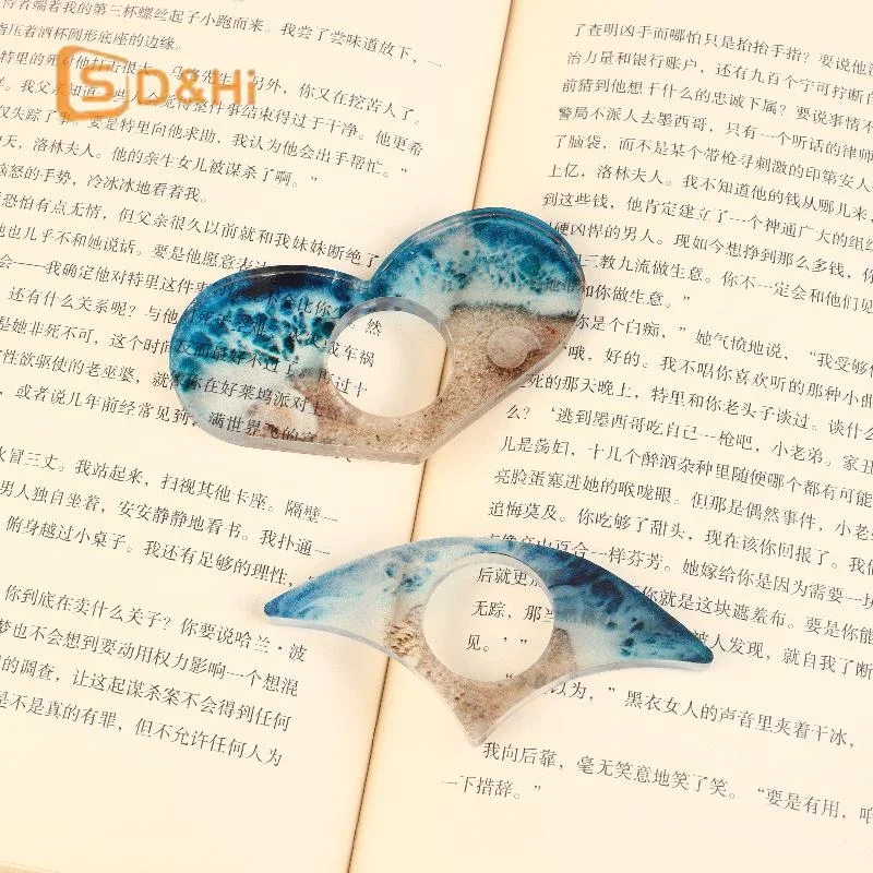 1/2Pcs Creative Ocean Beach Book Page Holder Reading Aid Thumb Book Support Book Expander School Supply Convenient Resin Durable