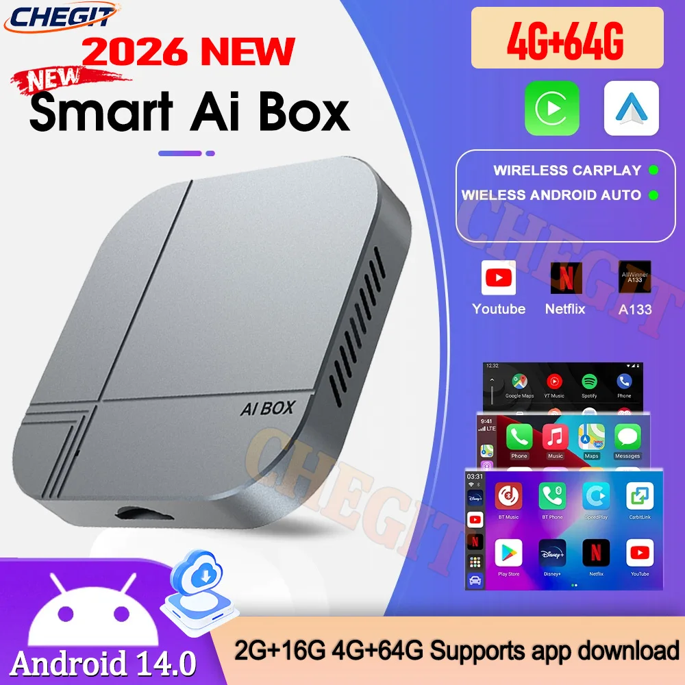 

Новая приставка Carplay Box на Android 14, беспроводная система Android Auto, Smart TV Box, интеллектуальная автомобильная система с Wi-Fi для Netflix, YouTube, FOTA-обновлений For VW Toyota Nissan Honda Kia Opel MG