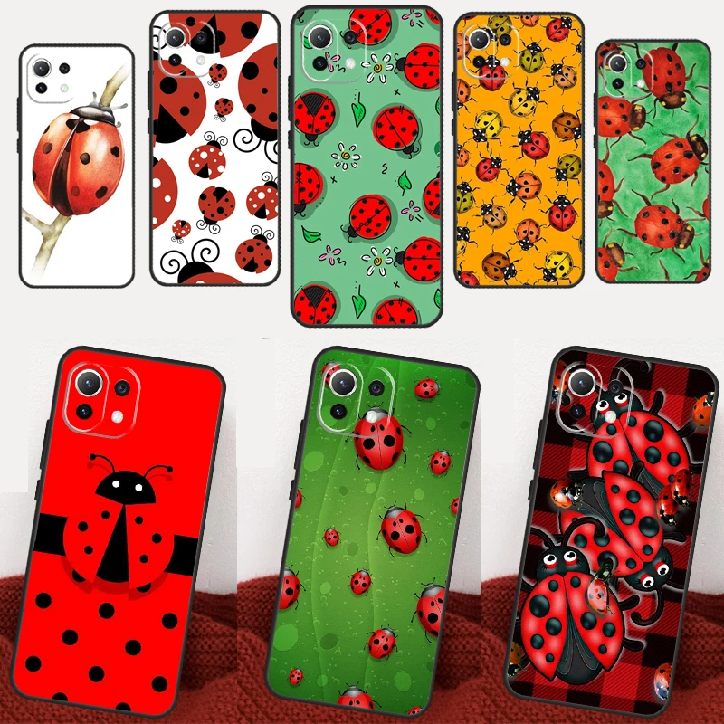 Ladybug Beetle Case For Xiaomi 13 Pro 12T 11T 12 13 Lite 12X POCO F5 X3 X5 M4 Pro M5s X4 F4 GT F3 Cover