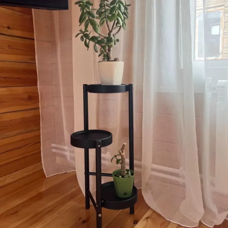 Adjustable Steel Shelf for Succulents, Scandinavian Indoor-Outdoor Plant Stand,Space Saving Balcony Organizer, Waterproof Home