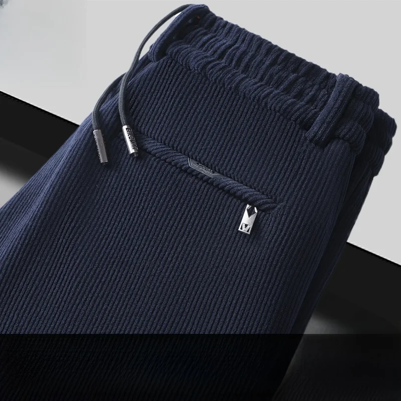 

Men's Fce Lined Thiened Warm Loose Casual Pants for Office Work Winter Wear Durable Straight Leg Trousers Busin Casual