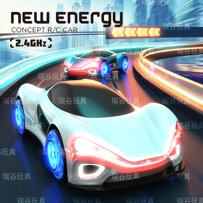 New energy 2.4GHZ remote control car Streamlight stunt car high-speed drift light spray gesture electric toy car Christmas gift