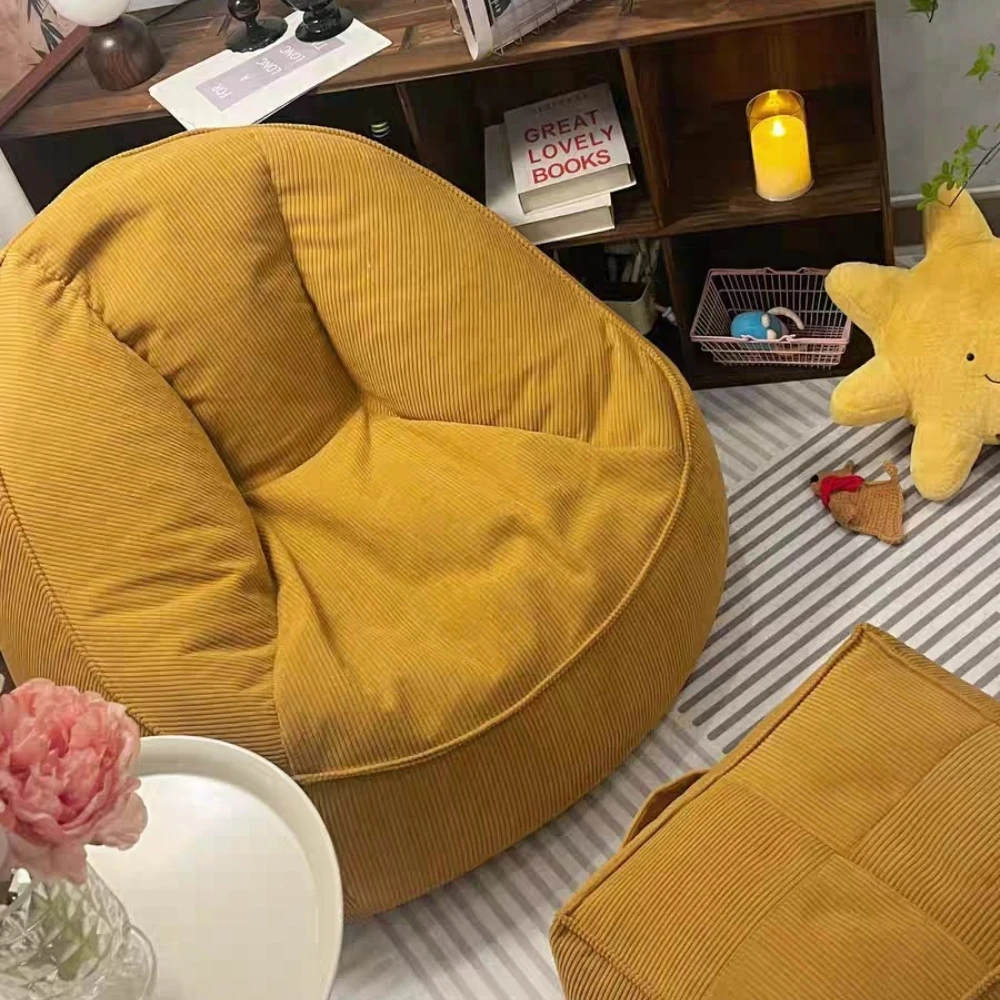 أريكة مفردة كسولة مع حشوة مسند للقدمين تتضمن كرسي أريكة مريح لأثاث المنزل والشرفة في غرفة المعيشة #1