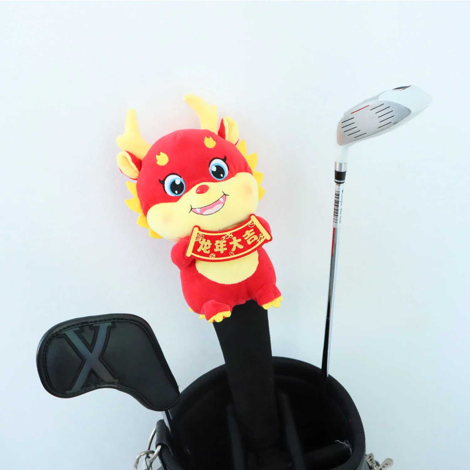 2024 New Dragon Plush Golf Driver Fairway Hybrid headcover golf club No.1 #3#5 FW UT Mascot Novelty Cute Gift Yellow Red