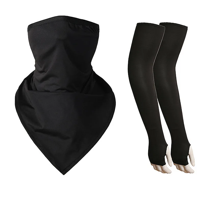 

Sun Protection Arm Cover Breathable Cooling Extended Sleeve Cover Triangular Bandage Outdoor Sports Uv Protection Cycling Gloves