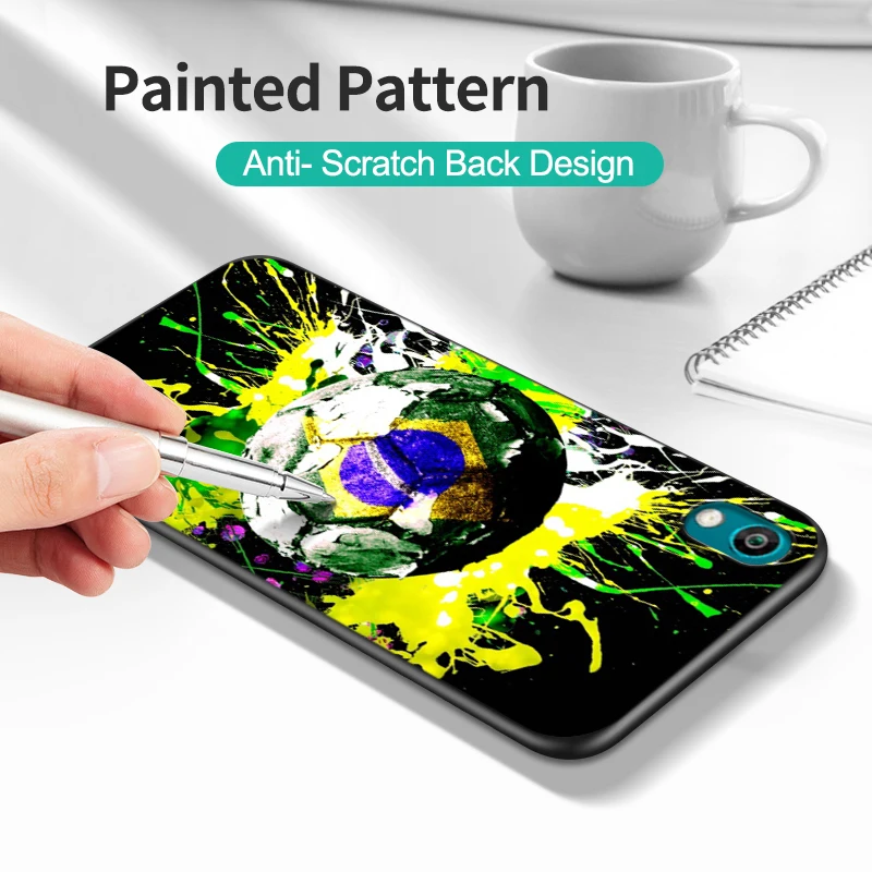 Black tpu case for iphone 14 13 12 11 mini pro MAX 5 5s se 2020 6 6s 7 8 plus x 10 XR XS cover Brazil Brazilian flag