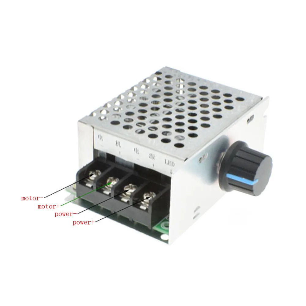 

DC10-55V 30A DC Motor Speed Controller Permanent Magnet Motor Reducer 15KHZ Motor Speed Control Module Governer with 10K Knob