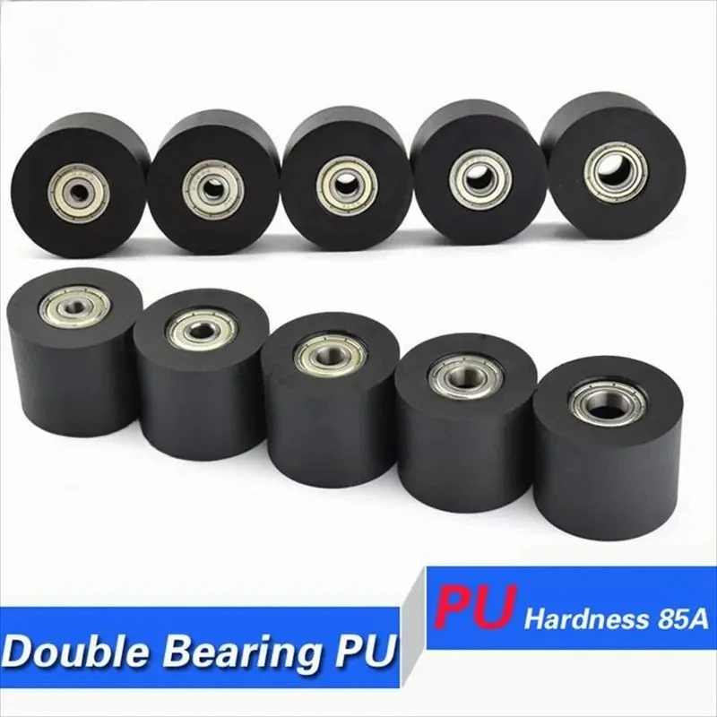 626 Wear-resistant Flat Conveyor Double Bearing Polyurethane Rubber Sleeve Outer Diameter 35mm