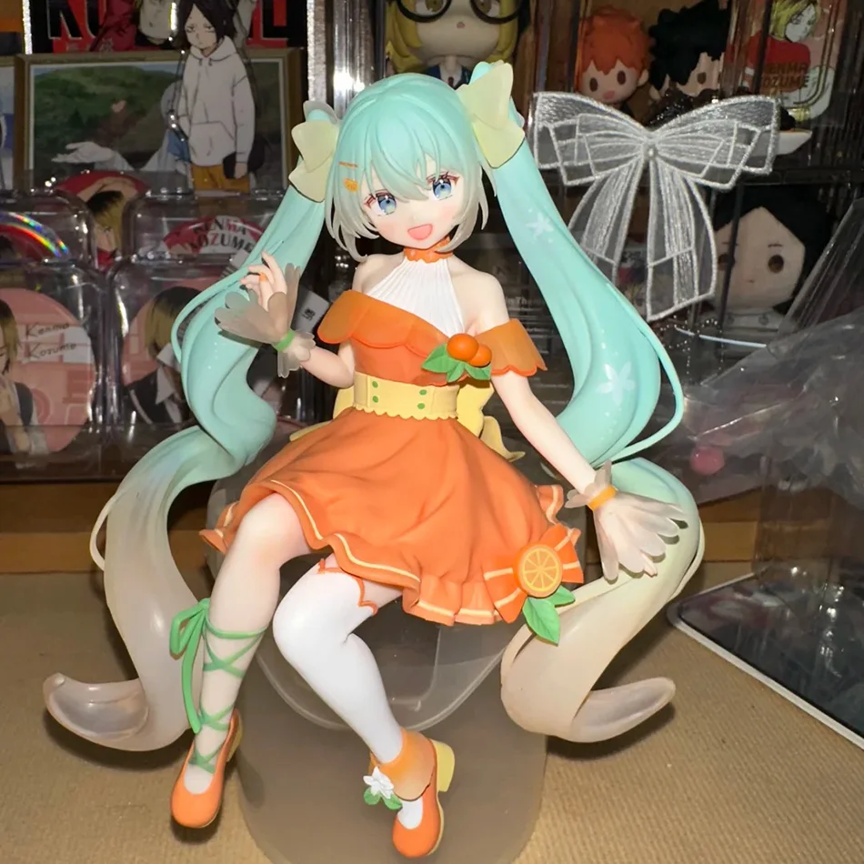 New Hatsune Miku Anime Figurine Kawaii Citrus Miku Figurine Gk Statue Model Doll Collection Room Desk Decoration Toys Gift view 5