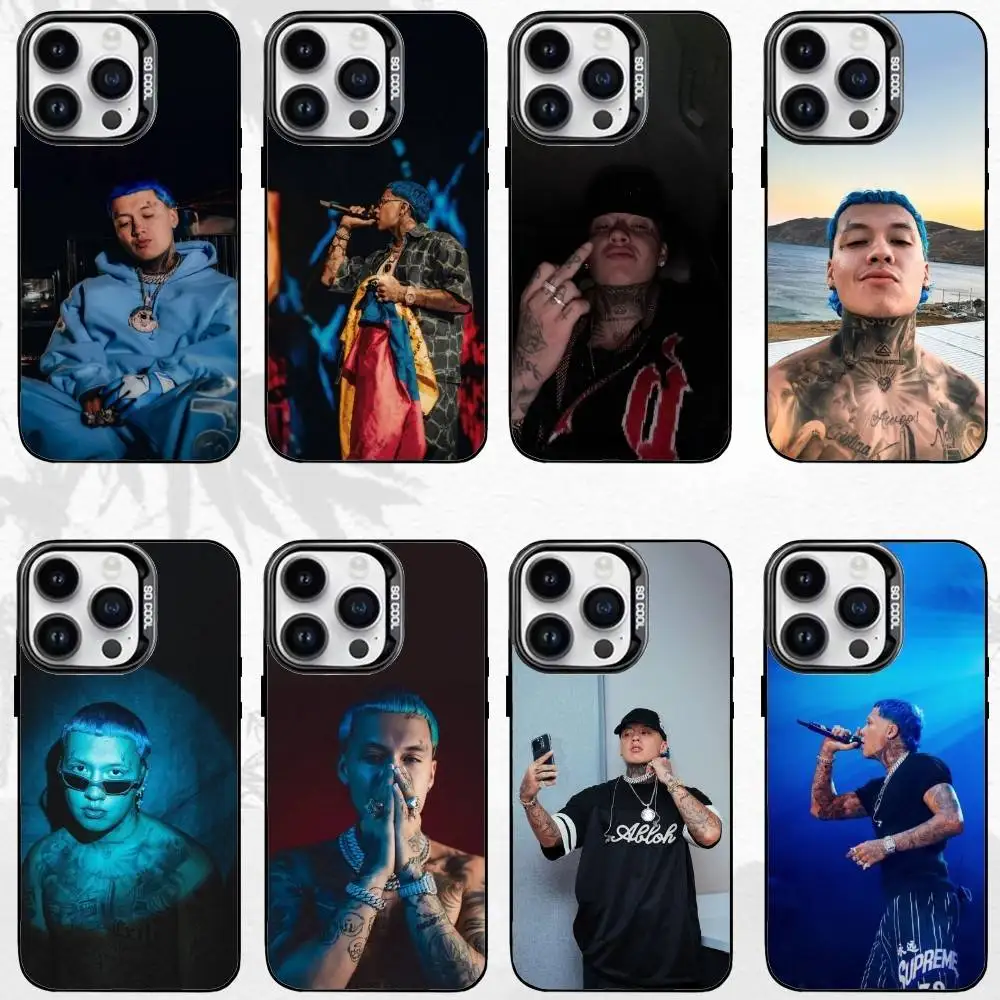 

B-Blessd Cantante Rapper Phone Case For iPhone17,16,15,14,13,12,11 Plus,Pro Max Black Matte Shockproof Cover
