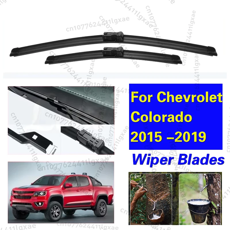 

2pcs For Chevrolet Colorado 2015 2016 2017 2018 2019 Front Wiper Blades Windshield Windscreen Brushes Cutter Accessories 22"+18"