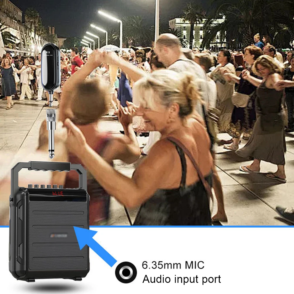 2.4G نظام ميكروفون طويل المدى نظام ميكروفون لاسلكي رئيس يده ميكروفون 2 في 1 لتدريس أداء المرحلة اللياقة البدنية المدربين