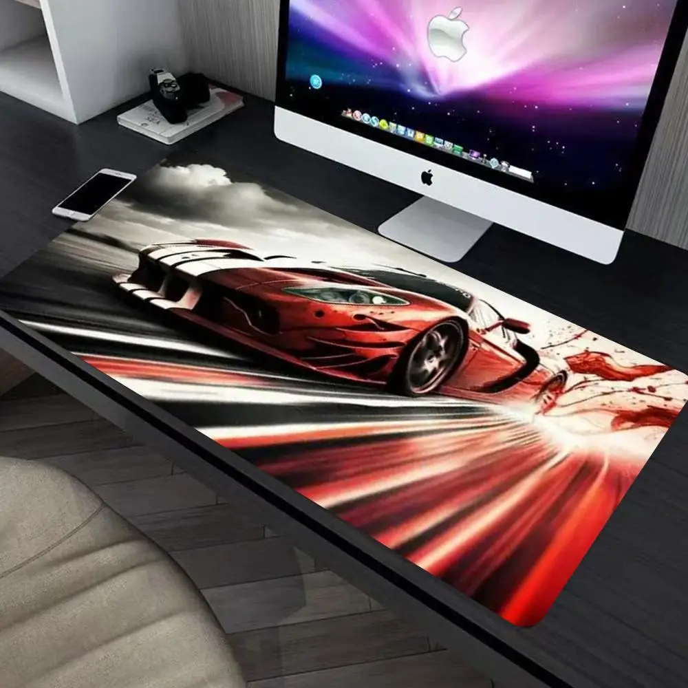 Large red sports car design Mouse Pad large keyboard mouse desk pad non-slip rubber gaming mouse pad laptop mouse carpet