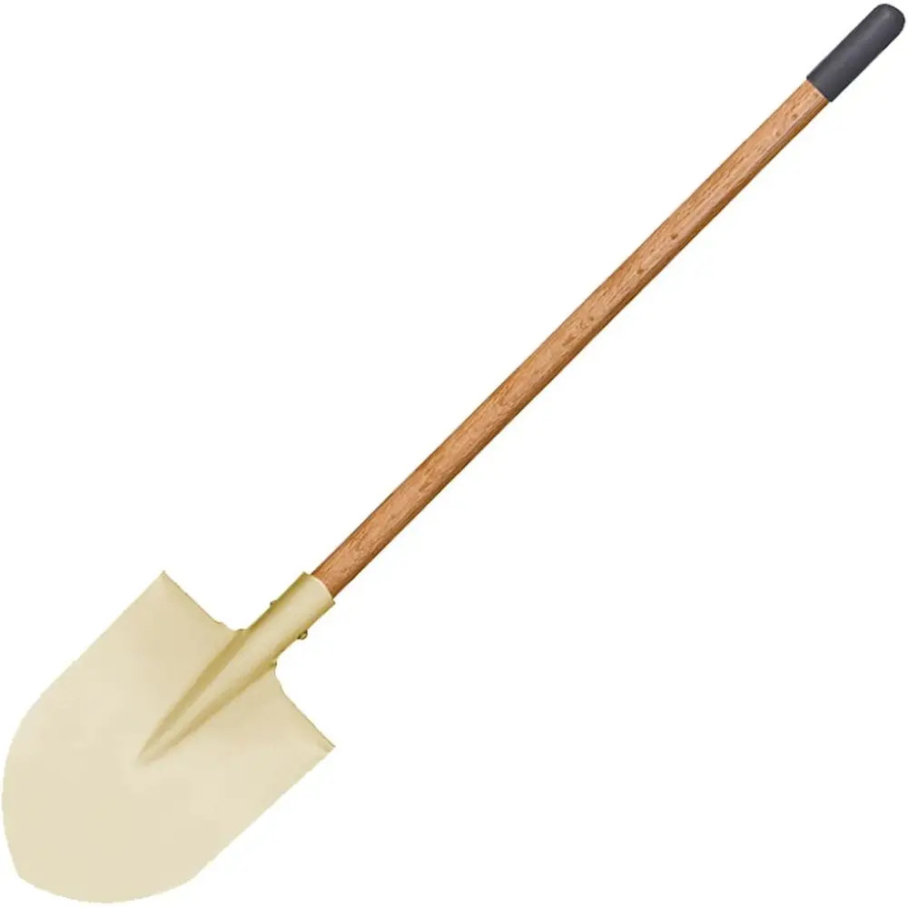 

Противоскользящая алюминиево-бронзовая лопата с круглой огранкой и деревянной ручкой 31,5, стандарт DIN, безопасный инструмент, одобренный BAM и FM