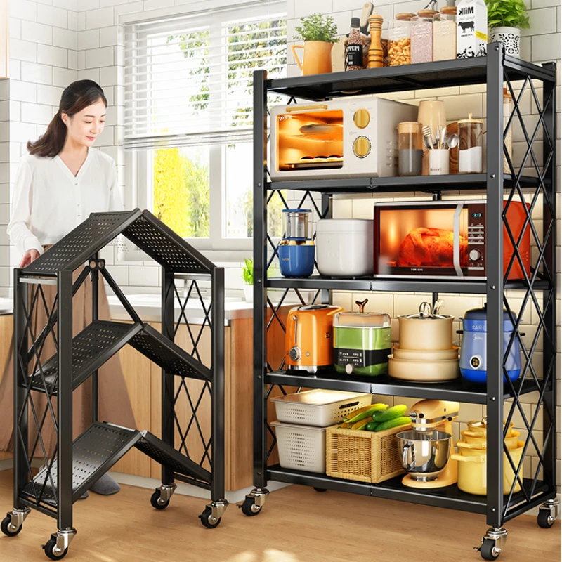 

No need to install foldable kitchen shelves for household multi-layer ovens, floor standing