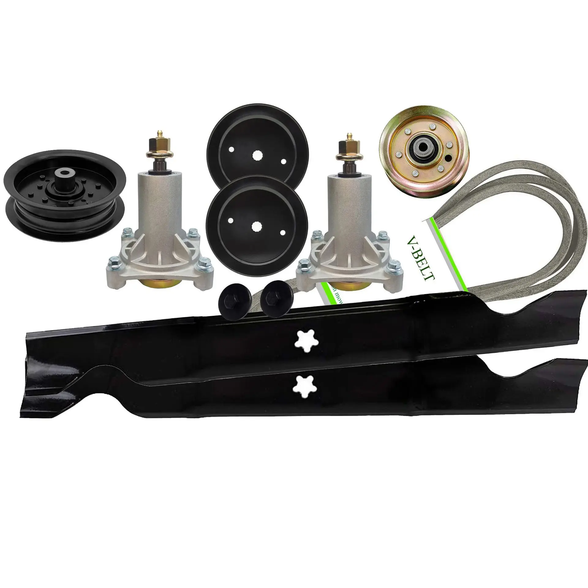 

46" Deck Rebuild Kit Husqvarna PB195H46YT, YTH21K46 Craftsman YT3000 YTS3000, 187292 SPINDLE ASSEMBLY, 195945 PULLEY