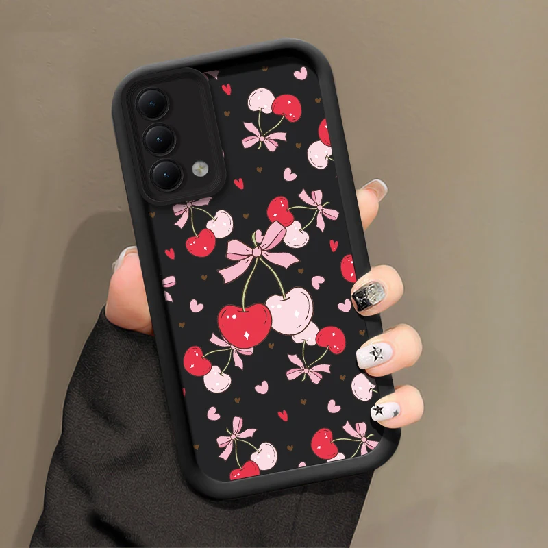 Cherry Flower Phone Case For Infinix Tecno Spark 20C 10 Pro 6 Go 2024 2023 2022 Camon 40 Pro 30 20 Pova 7 Soft Silicone Cover