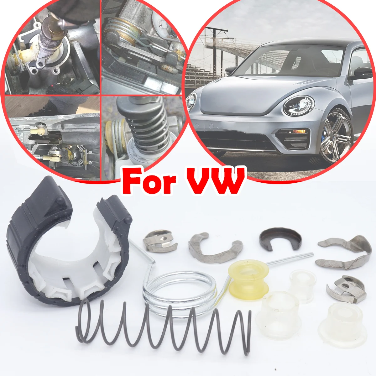 

Комплект втулок ручного переключения передач для VW Golf MK4 Passat B6 Beetle Bora Jetta, рычаг переключения передач, концевые зажимы, автомобильные аксессуары