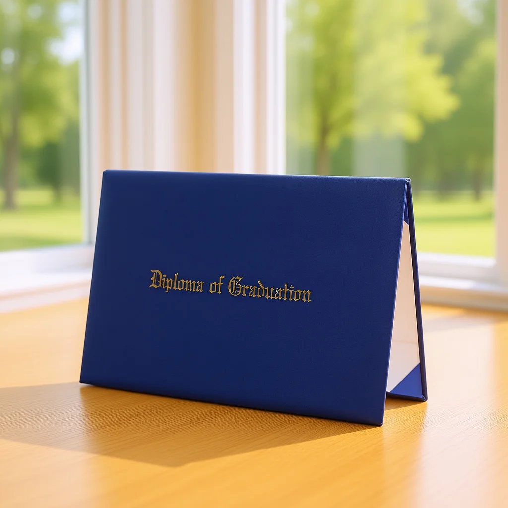 

Diploma Cover Premium Faux Bi-Fold Certificate Holder for A4 Documents Graduation Diploma Folder Degree Certificate